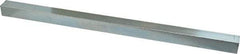 Made in USA - 12" Long x 5/8" High x 5/8" Wide, Zinc-Plated Oversized Key Stock - C1018 Steel - Apex Tool & Supply