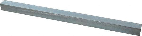 Made in USA - 12" Long x 11/16" High x 11/16" Wide, Zinc-Plated Oversized Key Stock - C1018 Steel - Apex Tool & Supply