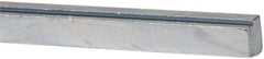 Made in USA - 12" Long, Zinc-Plated Step Key Stock for Shafts - C1018 Steel - Apex Tool & Supply