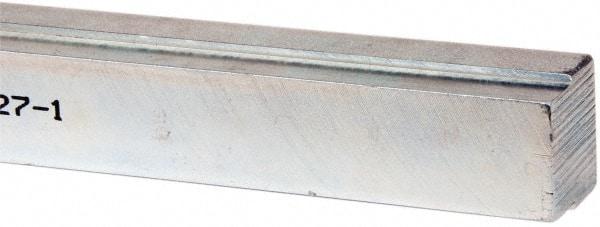 Made in USA - 12" Long, Zinc-Plated Step Key Stock for Shafts - C1018 Steel - Apex Tool & Supply