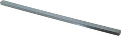 Made in USA - 12" Long, Zinc-Plated Step Key Stock for Gears - C1018 Steel - Apex Tool & Supply
