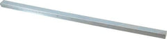 Made in USA - 12" Long, Zinc-Plated Step Key Stock for Gears - C1018 Steel - Apex Tool & Supply