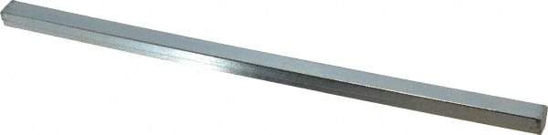 Made in USA - 12" Long, Zinc-Plated Step Key Stock for Gears - C1018 Steel - Apex Tool & Supply