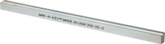 Made in USA - 12" Long, Zinc-Plated Step Key Stock for Gears - C1018 Steel - Apex Tool & Supply