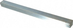 Made in USA - 12" Long, Zinc-Plated Step Key Stock for Gears - C1018 Steel - Apex Tool & Supply