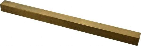 Made in USA - 12" Long x 3/4" High x 3/4" Wide, Over/Undersized Key Stock - Alloy 360 Brass - Apex Tool & Supply