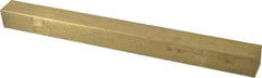Made in USA - 12" Long x 1" High x 1" Wide, Over/Undersized Key Stock - Alloy 360 Brass - Apex Tool & Supply