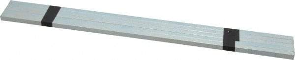 Made in USA - 12" Long, Zinc-Plated Oversized Key Stock - C1045 Steel - Apex Tool & Supply