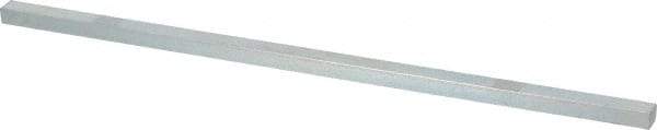 Made in USA - 12" Long, Zinc-Plated Oversized Key Stock - C1045 Steel - Apex Tool & Supply