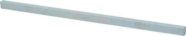 Made in USA - 12" Long, Zinc-Plated Oversized Key Stock - C1045 Steel - Apex Tool & Supply