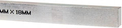 Made in USA - 12" Long, Zinc-Plated Oversized Key Stock - C1045 Steel - Apex Tool & Supply