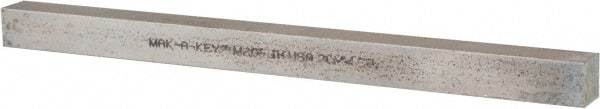 Made in USA - 12" Long, Zinc-Plated Oversized Key Stock - C1045 Steel - Apex Tool & Supply