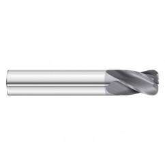 3/4 Dia. x 4 Overall Length 4-Flute .015 C/R Solid Carbide SE End Mill-Round Shank-Center Cut-TiAlN - Apex Tool & Supply