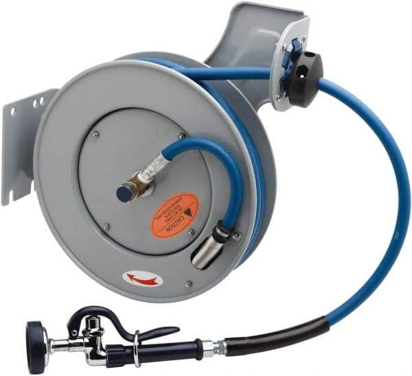 T&S Brass - 35' Spring Retractable Hose Reel - 300 psi, Hose Included - Apex Tool & Supply