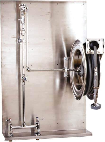T&S Brass - 30' Spring Retractable Hose Reel - 300 psi, Hose Included - Apex Tool & Supply