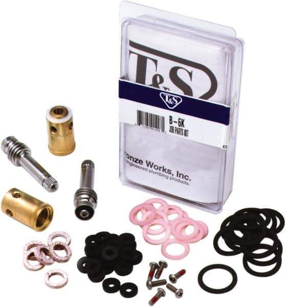 T&S Brass - 58 Pieces Two Handle Faucet Faucet Repair Kit - Complete Two Handle Repair Kit Style - Apex Tool & Supply