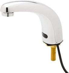 T&S Brass - Deck Mounted Single Hole Electronic User Adjustable Temperature Control Mixer Faucet - Powered by 120 Volt AC/DC, 5" Cast Spout, Single Hole Mounting Centers - Apex Tool & Supply