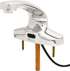 T&S Brass - Deck Plate Mounted Electronic User Adjustable Temperature Control Mixer Faucet - Powered by 120 Volt AC/DC, 5" Cast Spout, 4" Mounting Centers - Apex Tool & Supply