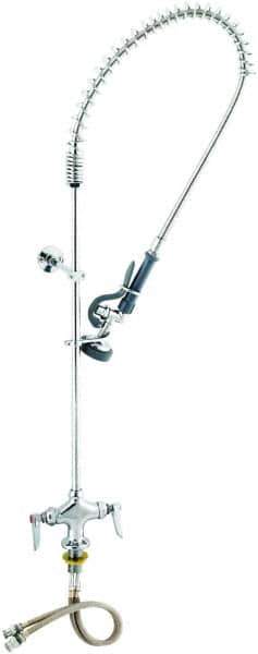 T&S Brass - Riser with Spring Guide, 2 Way Design, Deck Mount, Deck Pre Rinse Faucet Assembly - Lever Handle - Apex Tool & Supply