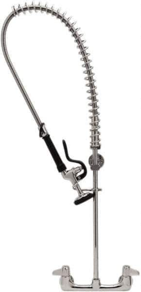 T&S Brass - Riser with Spring Guide, 2 Way Design, Wall Mount, Pre Rinse Faucet Assembly - Lever Handle - Apex Tool & Supply