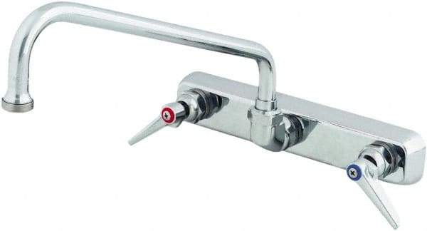 T&S Brass - Standard, 2 Way Design, Wall Mount, Workboard Wall Mount Faucet - 12 Inch Spout, Lever Handle - Apex Tool & Supply