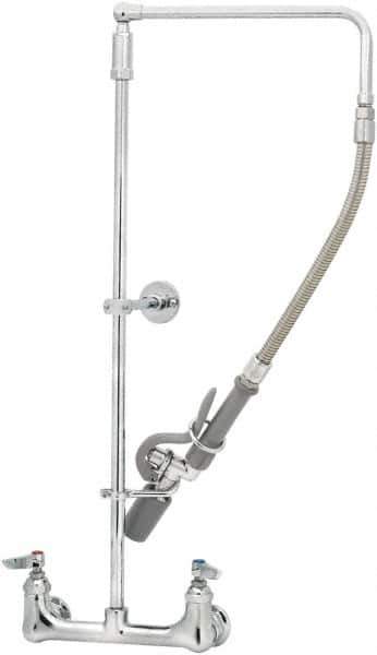 T&S Brass - No Spout, 2 Way Design, Wall Mount, Wall Pre Rinse Faucet Assembly - Lever Handle - Apex Tool & Supply