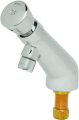 T&S Brass - Push Button Handle, Deck Mounted Bathroom Faucet - One Handle, No Drain, 6 Cast Spout - Apex Tool & Supply