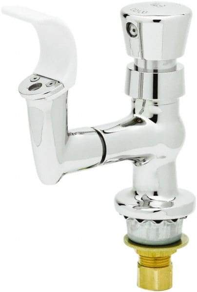 T&S Brass - Faucet Mount, Single Hole Deck Mounted Single Hole Faucet - Water Bubbler, Push Button Handle, Integral Spout, No Drain - Apex Tool & Supply