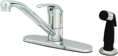T&S Brass - Faucet Mount, Deck Plate Faucet with Spray - One Handle, Single Handle, High Spout, No Drain - Apex Tool & Supply