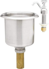 T&S Brass - Faucet Mount, Single Hole Bar and Hospitality Faucet - Dipperwell Faucet and Bowl, Knob Handle, Low Spout, External Drain - Apex Tool & Supply