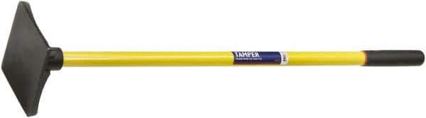 Ability One - 8" High x 8" Wide Round Steel Tamper - 42" Long Fiberglass Straight Handle - Apex Tool & Supply