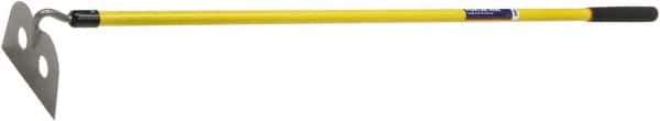 Ability One - 7" High x 10" Wide Round Steel Hoe - 62" Long Fiberglass Straight Handle - Apex Tool & Supply