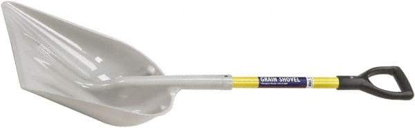 Ability One - 19" High x 14-1/4" Wide Round Steel Shovel - 29" Long Fiberglass Straight Handle - Apex Tool & Supply
