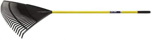 Ability One - Leaf Rake with 51" Straight Fiberglass Handle - 26 Tines, 12" Tine Length - Apex Tool & Supply