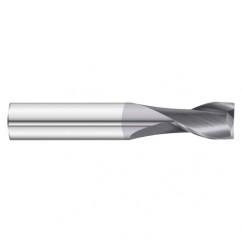 3/4 Dia. x 4 Overall Length 2-Flute Square End Solid Carbide SE End Mill-Round Shank-Center Cut-TiAlN - Apex Tool & Supply