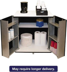 Vertiflex Products - Black & White Refreshment Stand - Use with Microwave, Coffee Maker - Apex Tool & Supply