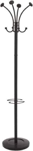 Alba - 8 Hooks, 16" Long x 16" Deep, Steel Floor Costumer - 70-1/2" High - Apex Tool & Supply