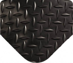 Wearwell - 8' Long x 3' Wide, Dry Environment, Anti-Fatigue Matting - Black, Vinyl with Urethane Sponge Base, Beveled on All 4 Sides - Apex Tool & Supply