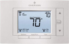 White-Rodgers - 50 to 99°F, 4 Heat, 2 Cool, Digital Programmable Multi-Stage Thermostat - 20 to 30 Volts, 1.77" Inside Depth x 1.77" Inside Height x 5-1/4" Inside Width, Horizontal Mount - Apex Tool & Supply