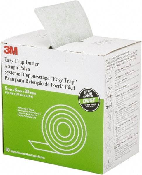 Ability One - 6" Long x 5" Wide Synthetic Duster Cut-to-Length Roll - Snap-On, White - Apex Tool & Supply
