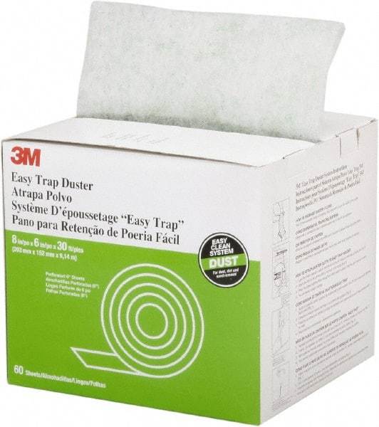 Ability One - 6" Long x 8" Wide Synthetic Duster Cut-to-Length Roll - Snap-On, White - Apex Tool & Supply