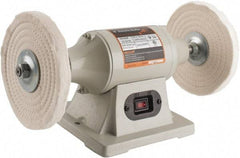 Enco - 8" Wheel Diam x 1/2" Wheel Width, 3/4 hp Buffer - 5/8" Arbor Hole Diam, 1 Phase, 3,450 Max RPM, 120 Volts - Apex Tool & Supply