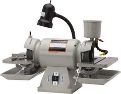 Enco - 6" Wheel Diam x 1" Wheel Width, 1/2 hp Carbide Grinder - 1-1/4" Arbor Hole Diam, 1 Phase, 3,450 Max RPM, 120 Volts - Apex Tool & Supply