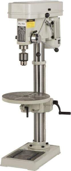 Enco - 330mm Swing, Step Pulley Drill Press - 16 Speed, 3/4 hp, Single Phase - Apex Tool & Supply