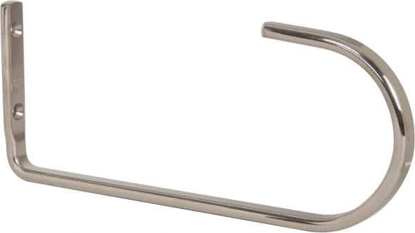 Sugatsune - 45/64" Wide x 10-1/4" High x 5/16" Thick, Overhead Hook - 4-5/16" Projection, Polished - Apex Tool & Supply