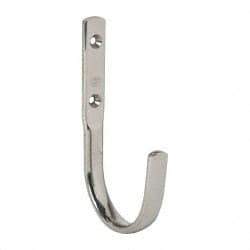 Sugatsune - 5/8" Wide x 4-3/4" High x 15/64" Thick, Wall Hook - 2-11/16" Projection, Polished - Apex Tool & Supply