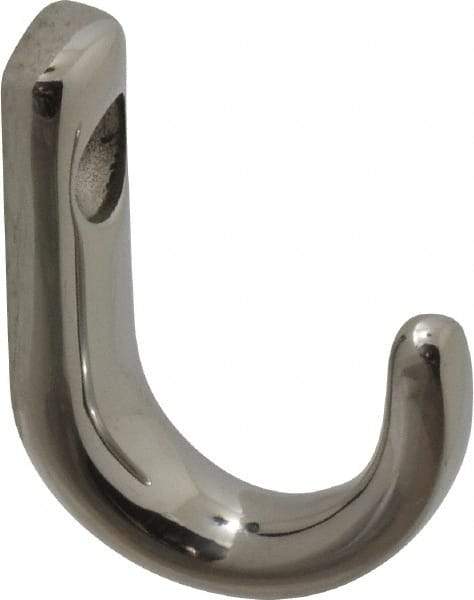 Sugatsune - 23/64" Wide x 1-1/8" High x 5/32" Thick, Wall Hook - 7/8" Projection, Polished - Apex Tool & Supply