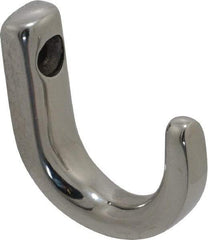 Sugatsune - 23/64" Wide x 1-11/32" High x 7/32" Thick, Wall Hook - 1-3/16" Projection, Polished - Apex Tool & Supply