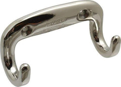 Sugatsune - 3-1/2" Wide x 1-3/8" High x 13/64" Thick, Dbl. Wall Hook - 1" Projection, Polished - Apex Tool & Supply
