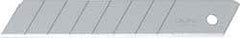 Olfa - 50 Piece Steel Snap Blade - 100mm OAL - Apex Tool & Supply